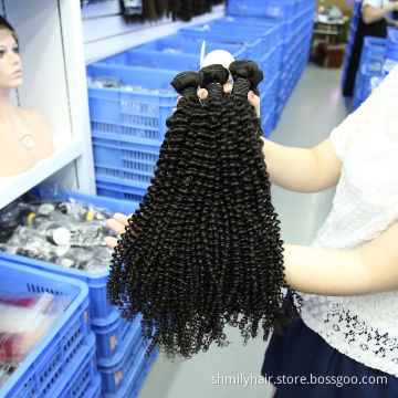Unprocessed Wholesale Bundle Virgin Hair Vendors,100% Human Hair Virgin Brazilian Cuticle Aligned Hair Kinky Curly Bundles